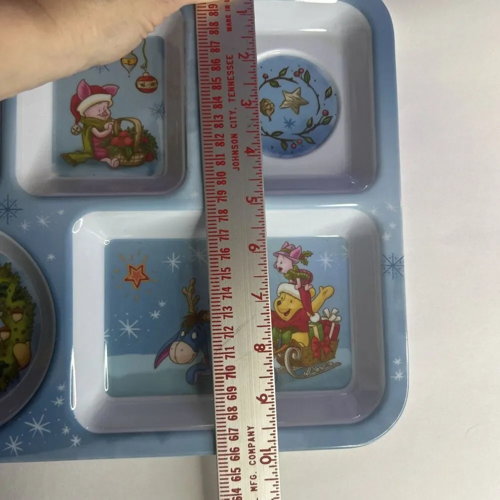 JCPenney DIsney Christmas Pooh, Piglet, Eeyore Melamine Tray